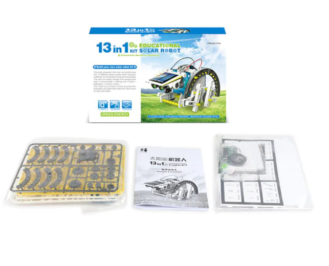 13-in-1 DIY Robot Science Kit with Solar Power Sun Cell Pro