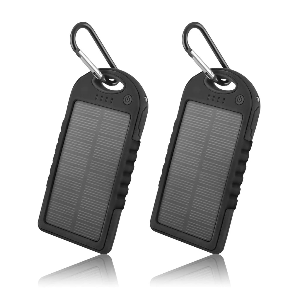 5000mAh Solar Power Bank Phone Charger (2-Pack) Sun Cell Pro