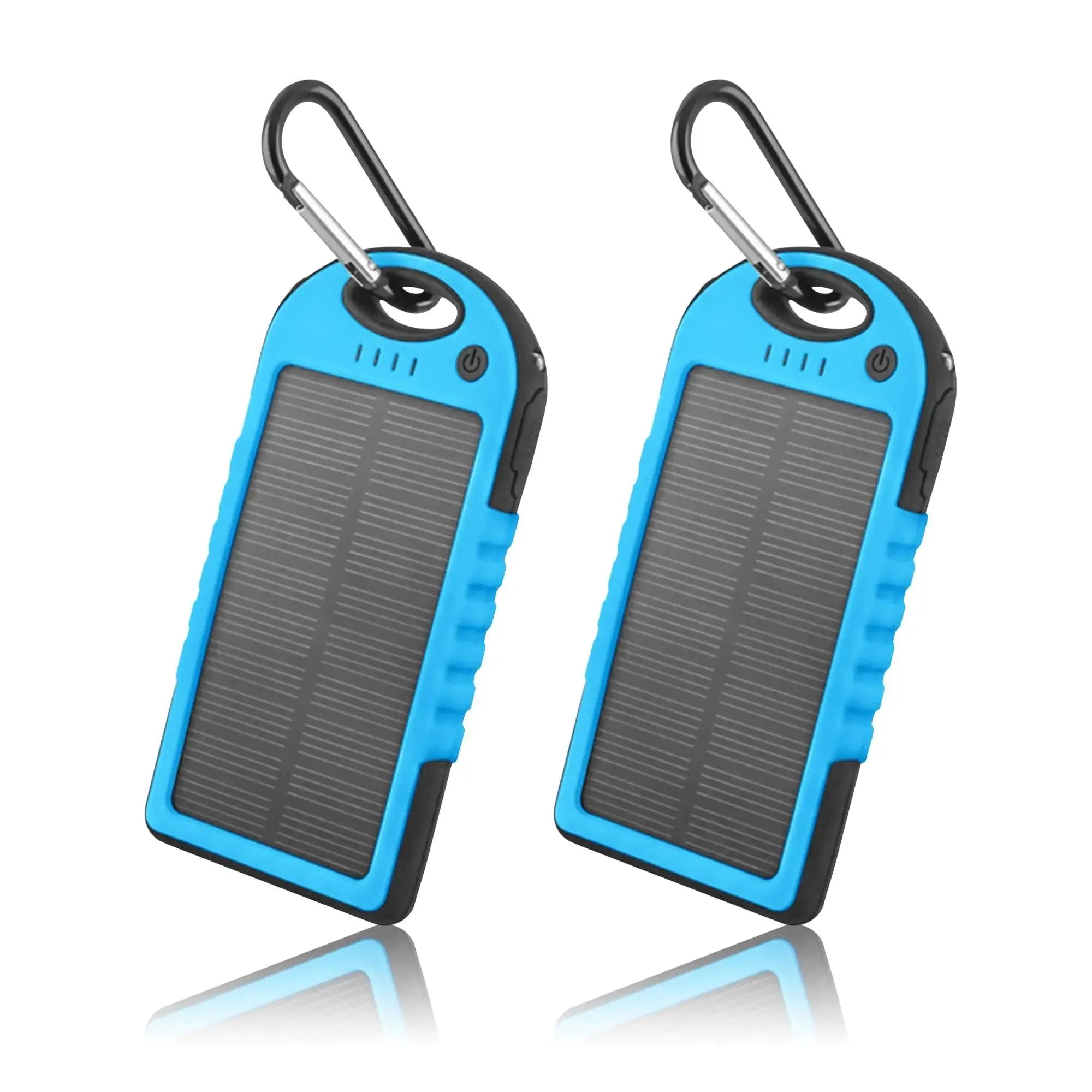 5000mAh Solar Power Bank Phone Charger (2-Pack) Sun Cell Pro